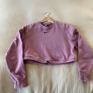 Nike Women's Cropped Sweatshirt - Pink